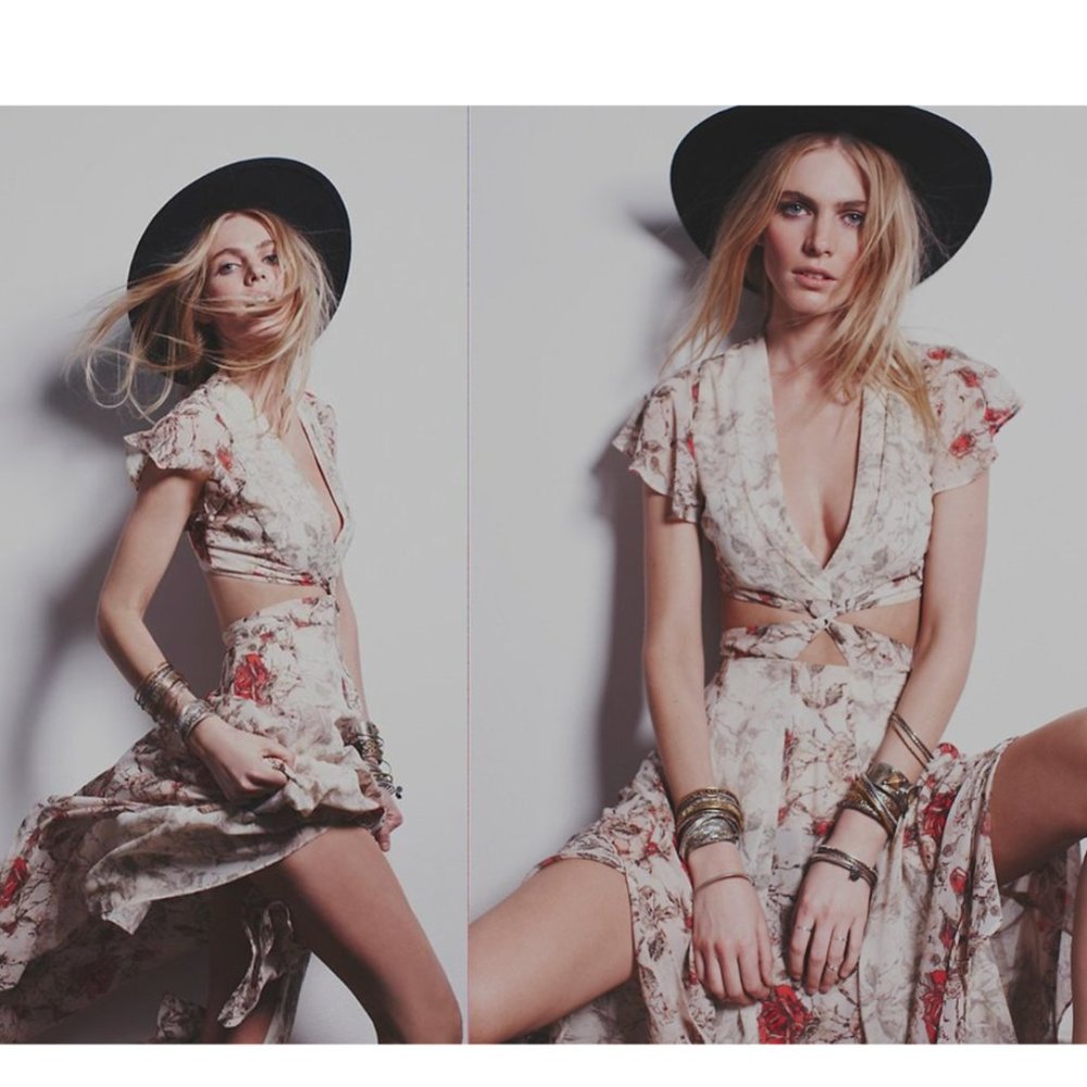 Free People Jasper Floral Midi Dress